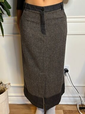 Health Ceramics Tweed Skirt with Dark Trim